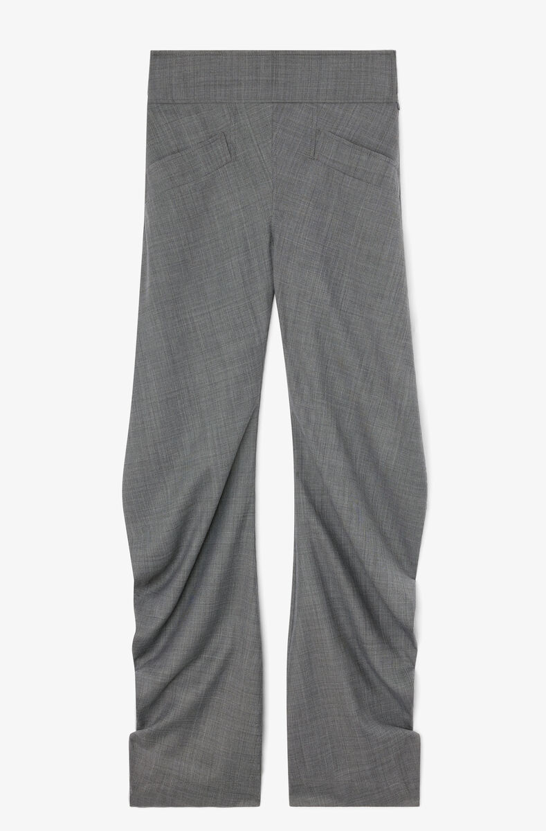Pants in Grey Wool Melange