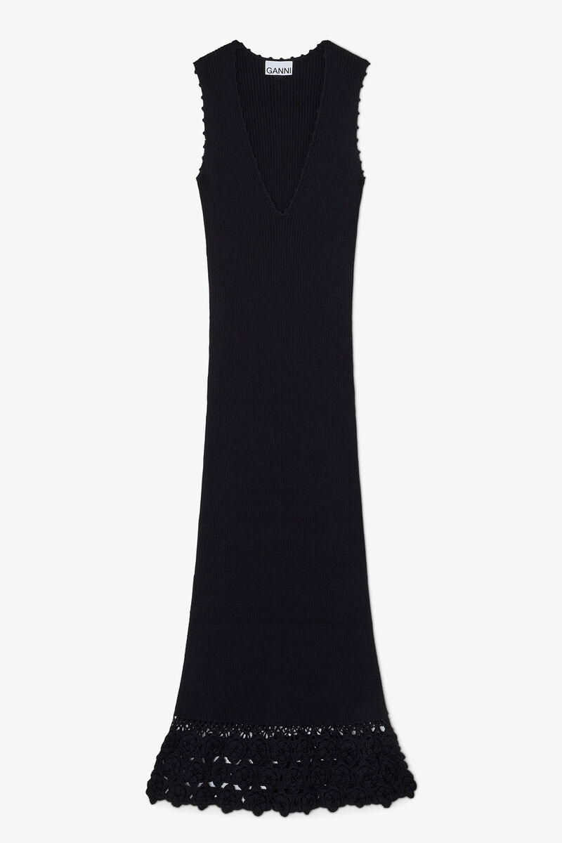 Long Dress in Cotton Crochet