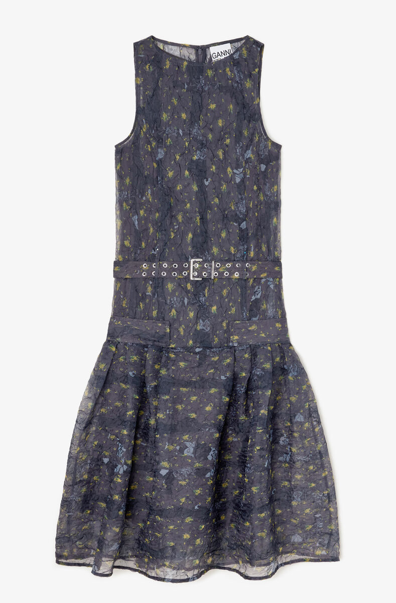 Dress in Shibori Organza