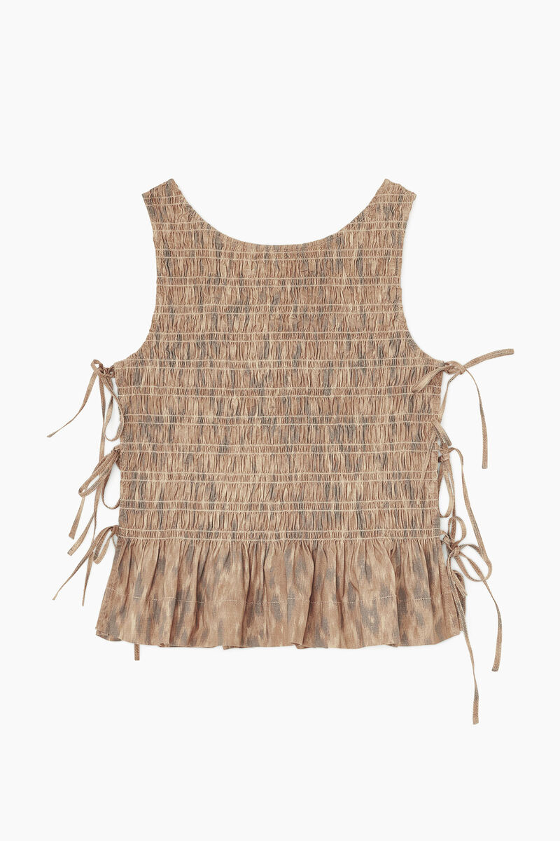 Smock Top in Printed Stretch Smock Top in Printed Stretch