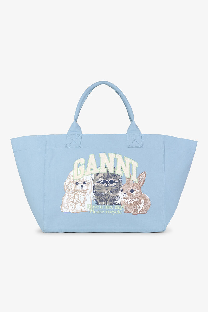 Blue XXL Animal Print Tote