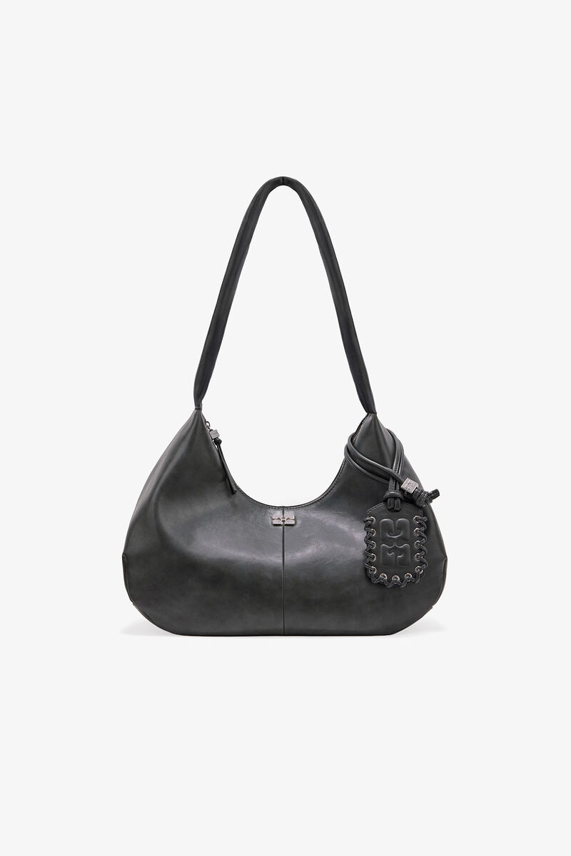 Steal Grey Medium Hobo Bag