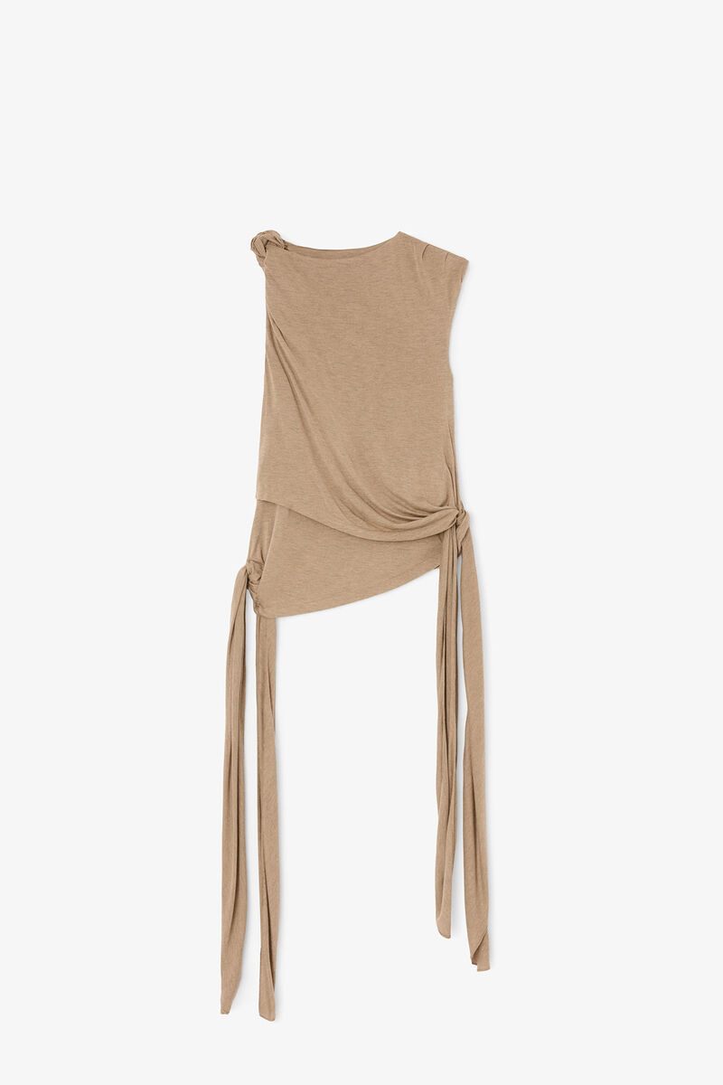 Top in Beige Jersey
