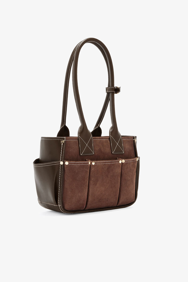 Small Posy Bag in Brown Suede