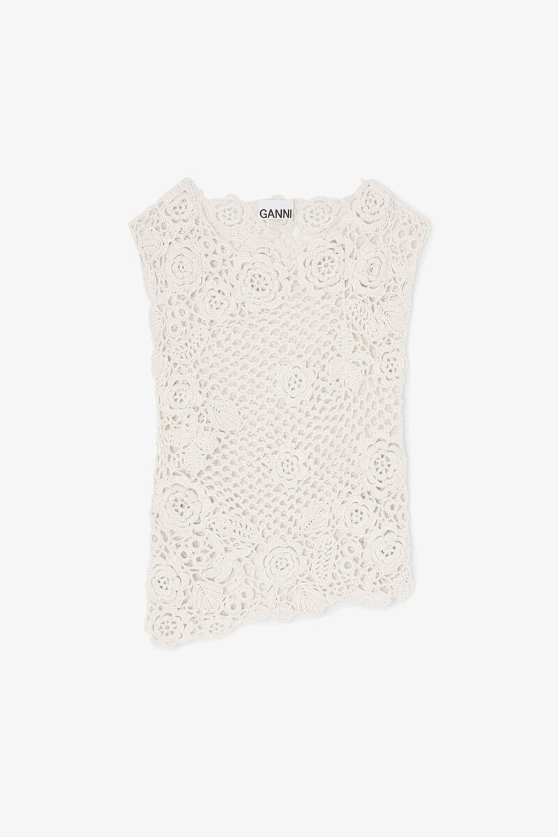 Knit Top in Cotton Crochet