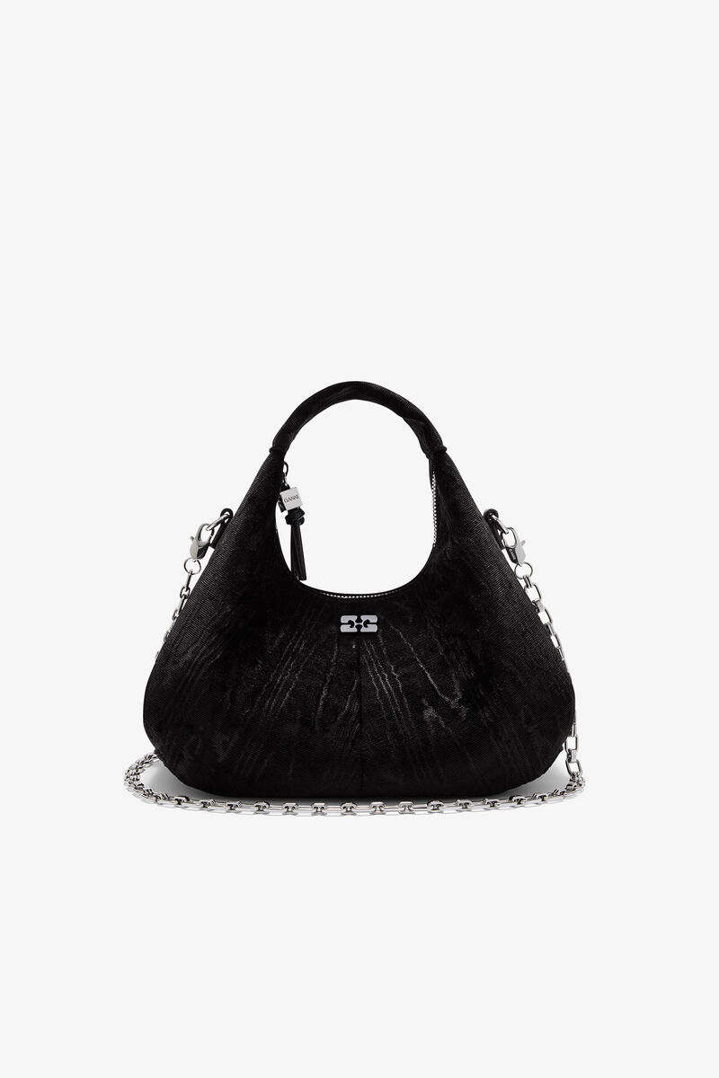 Velvet Moire Mini Hobo Bag