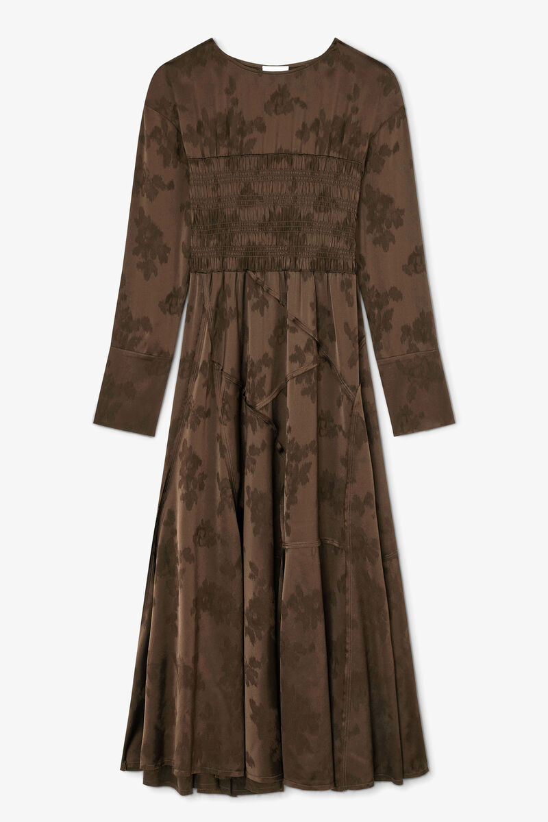 Dress in Brown Satin