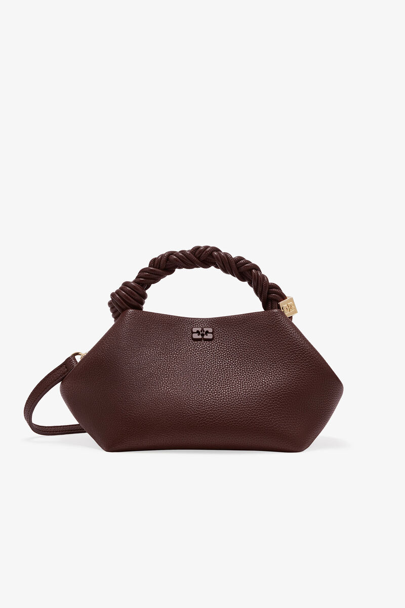 Brown Grained Small Bou Bag