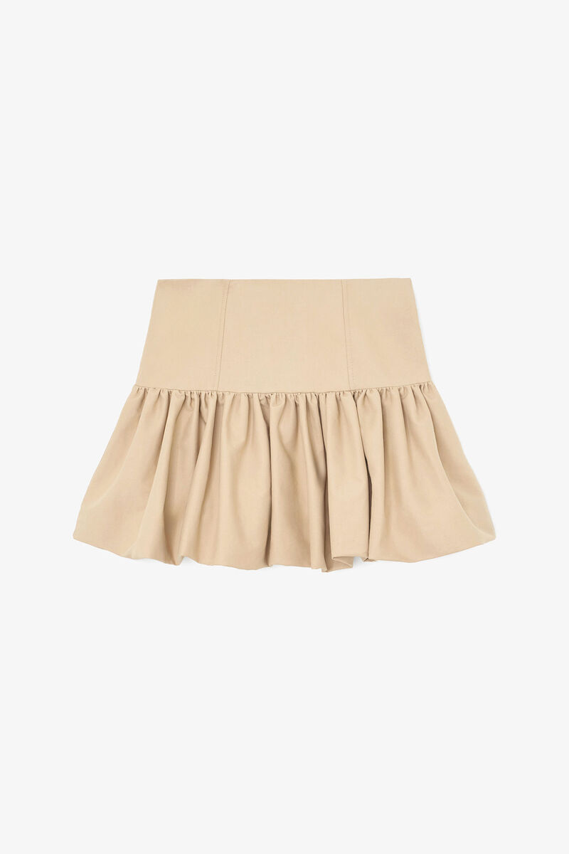 Skirt in Beige Cotton