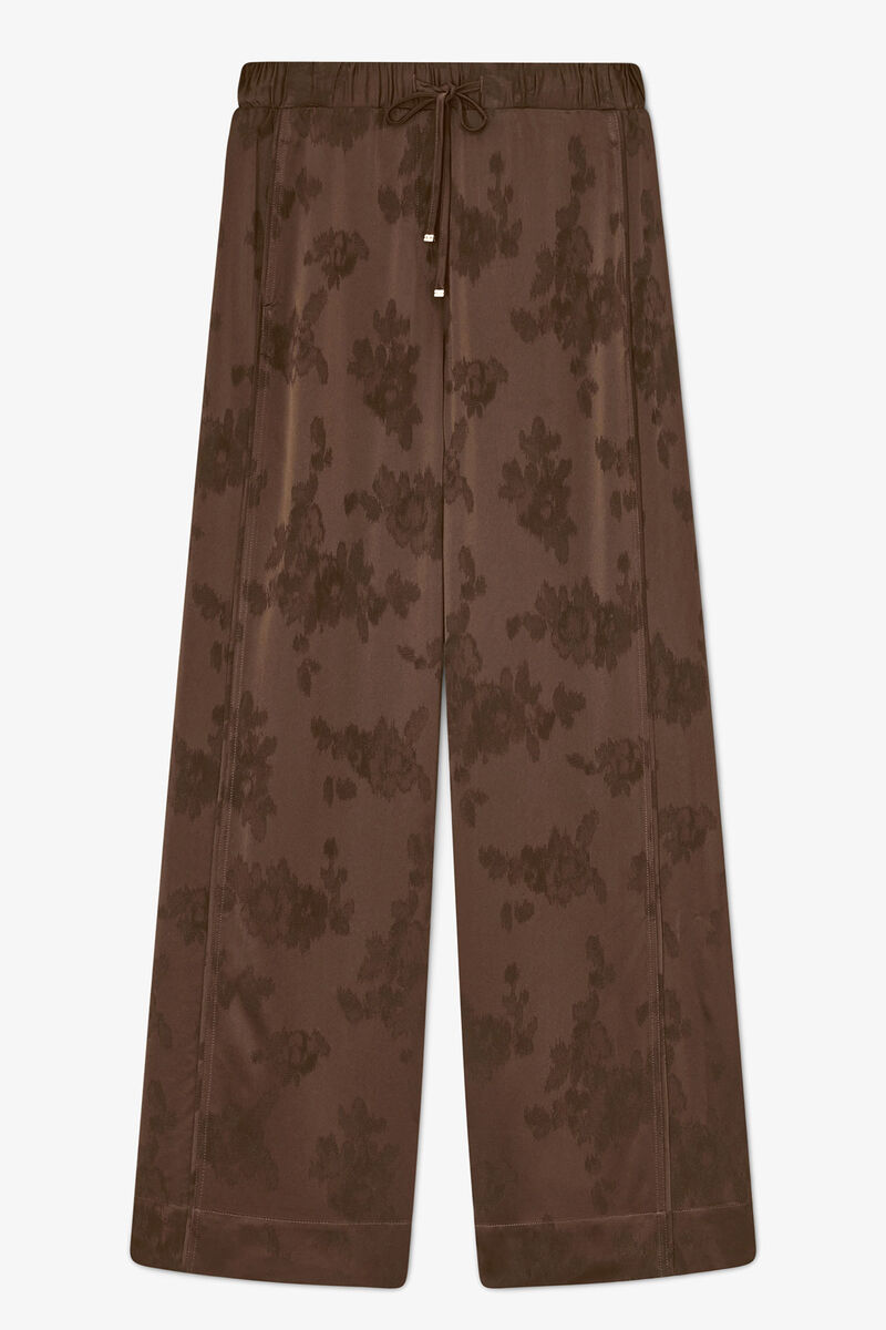 Pants in Brown Satin Pants in Brown Satin