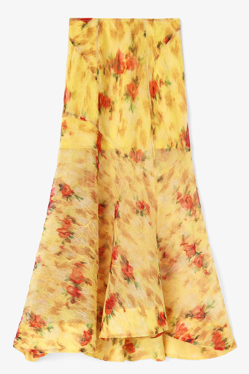 Skirt in Printed Shibori Organza