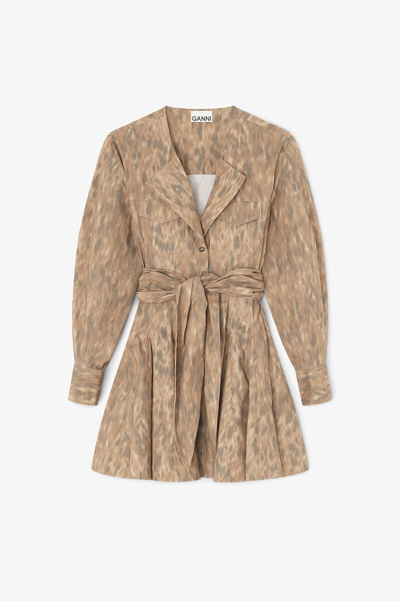 Shirt Dress in Stretch Cotton