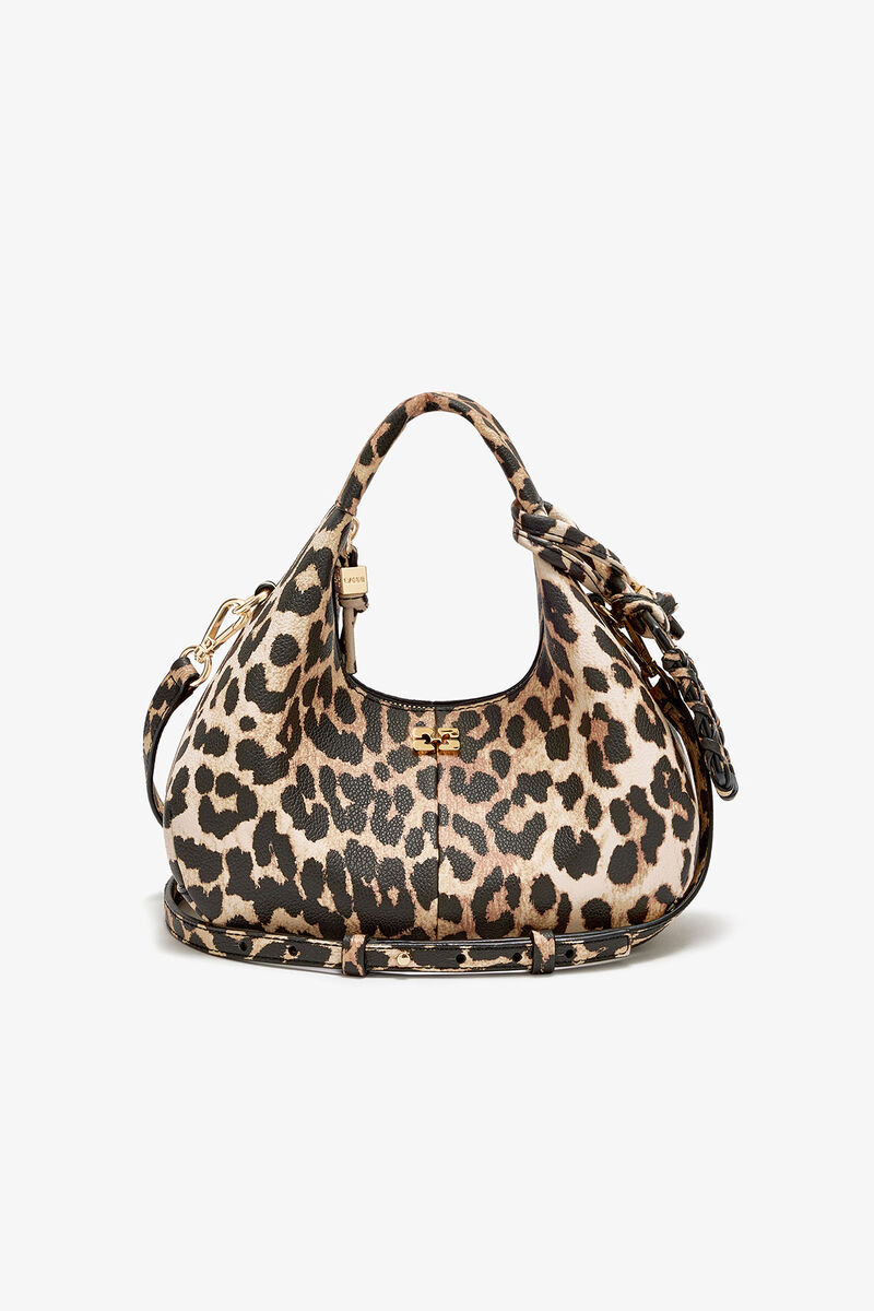Mini Hobo Bag in Grained Leopard Mini Hobo Bag in Grained Leopard
